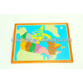 Montessori Factory - Canada Puzzle Map Avec BEECHWOOD FRAME